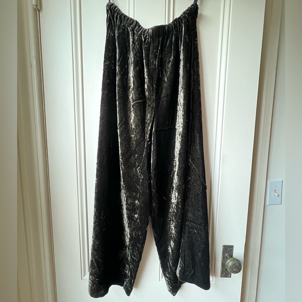 Eskandar Bergdorf Goodman Crushed Velvet Pant Size 2
